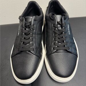 Calvin Klein CMGRISSON2-R Black Leather Sneakers US 9.5 EUR 42.5 Men's